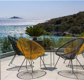 Luxury Beachfront Villa with Heated Infinity Pool near Trogir, Sleeps 8